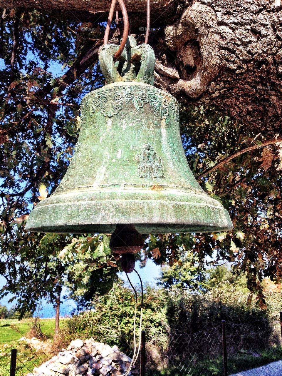 Church Bell in tree