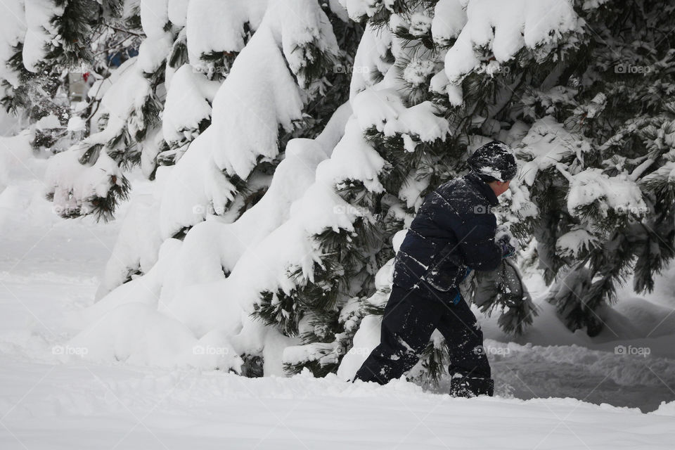 Playing with snow