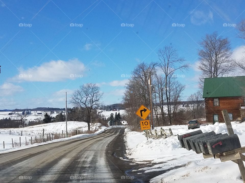 Winter, Snow, Road, Cold, Weather