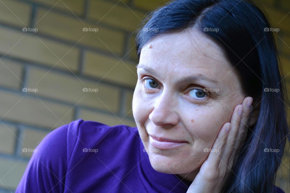 brunette woman beautiful portrait, natural beauty woman