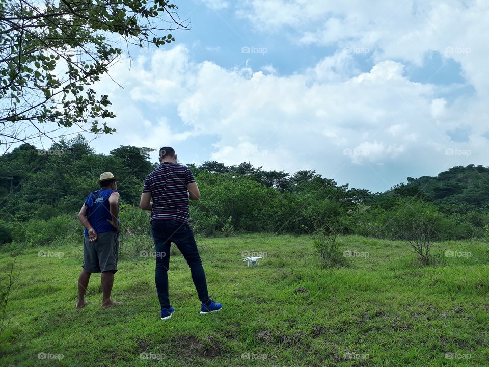 Landscape, Tree, Grass, People, Sky