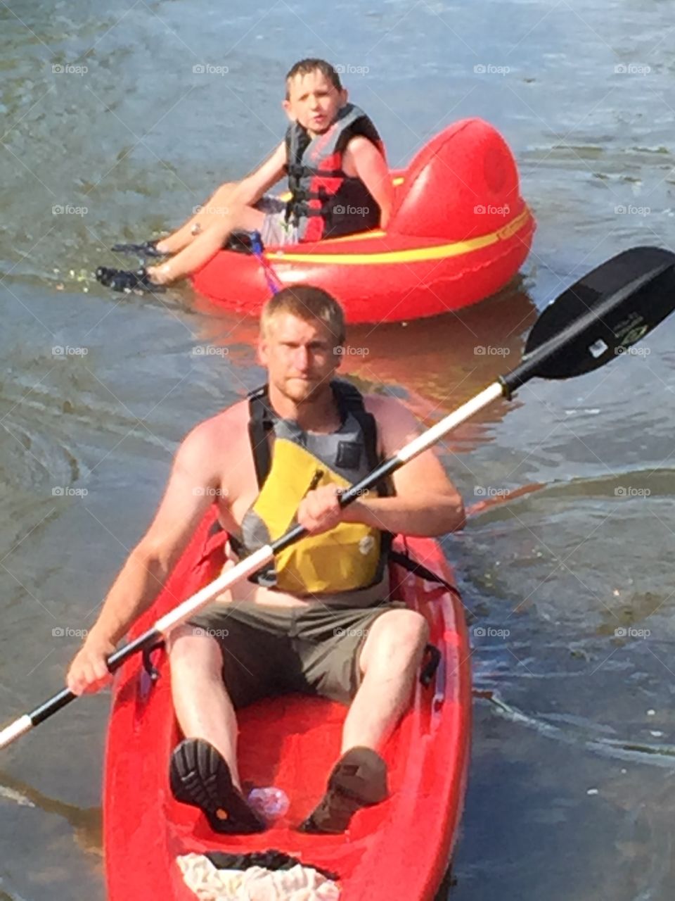 Kayaking on the river