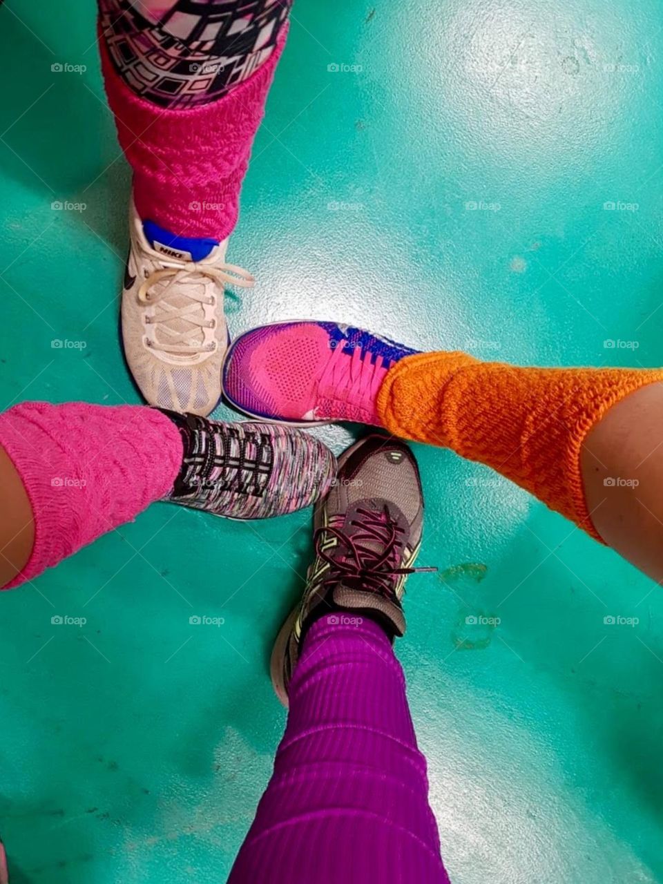 colorful socks and shoes