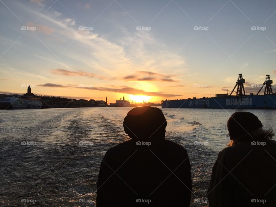 On the ferry