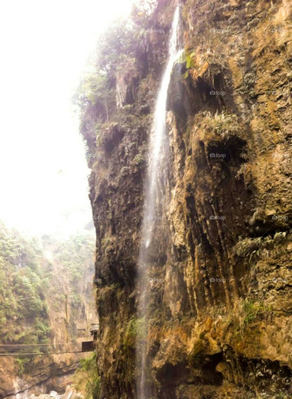 waterfall. waterfall in china