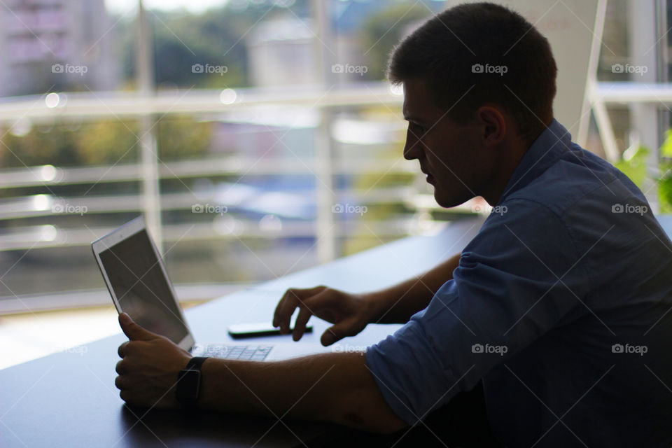 Young boy with a computer 💻