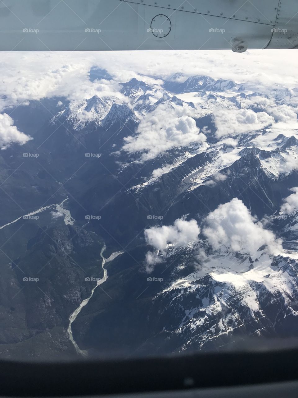 Flying on air canada back to whitehorse YT, from Vancouver BC, beautiful late morning view