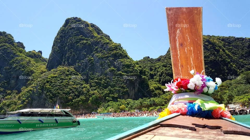 Maya Beach, where the movie The Beaach was filmed. Thailand is so beautiful.