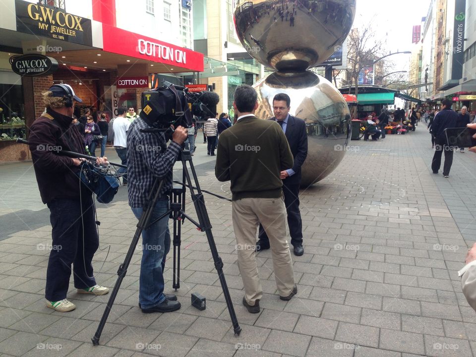 Rundell Mall, Adelaide. News Report Live From Rundell Mall Adelaide