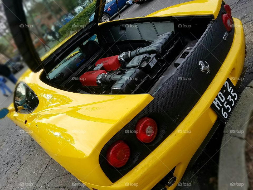 yellow Ferrari