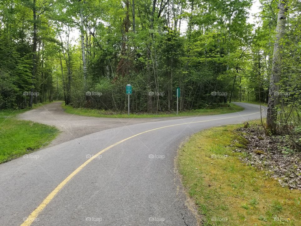 Bike path near Ottawa river Canada