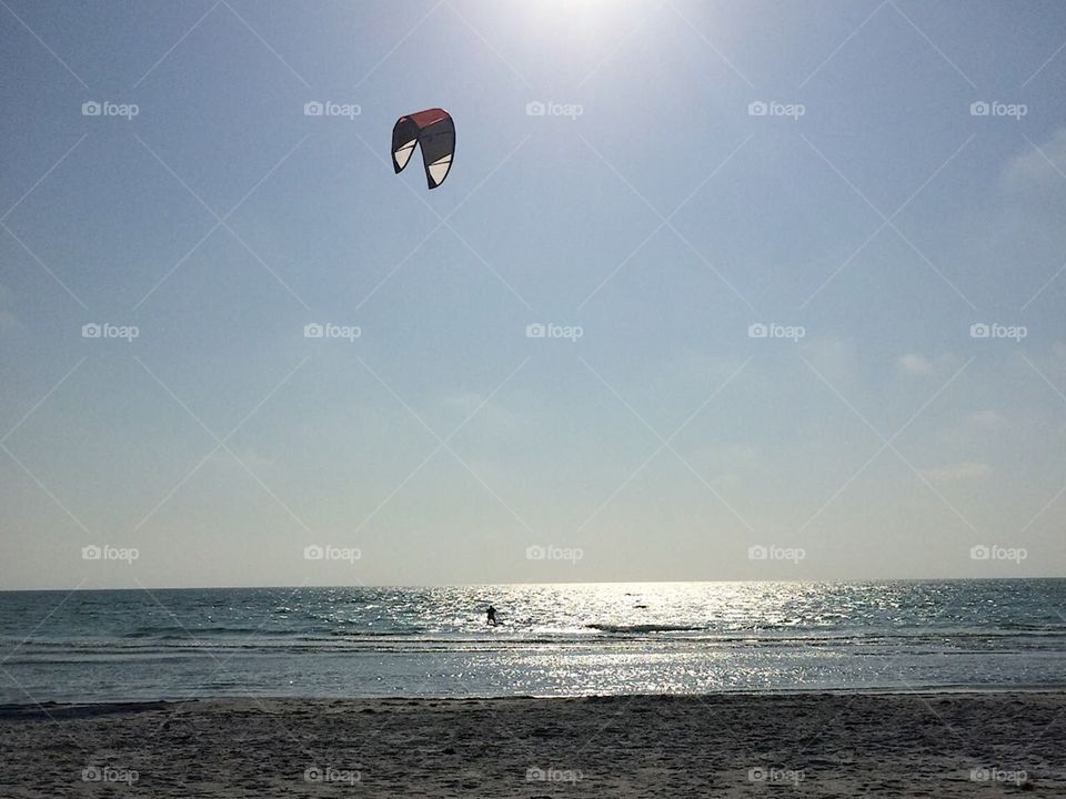 Kite surfing in the gulf