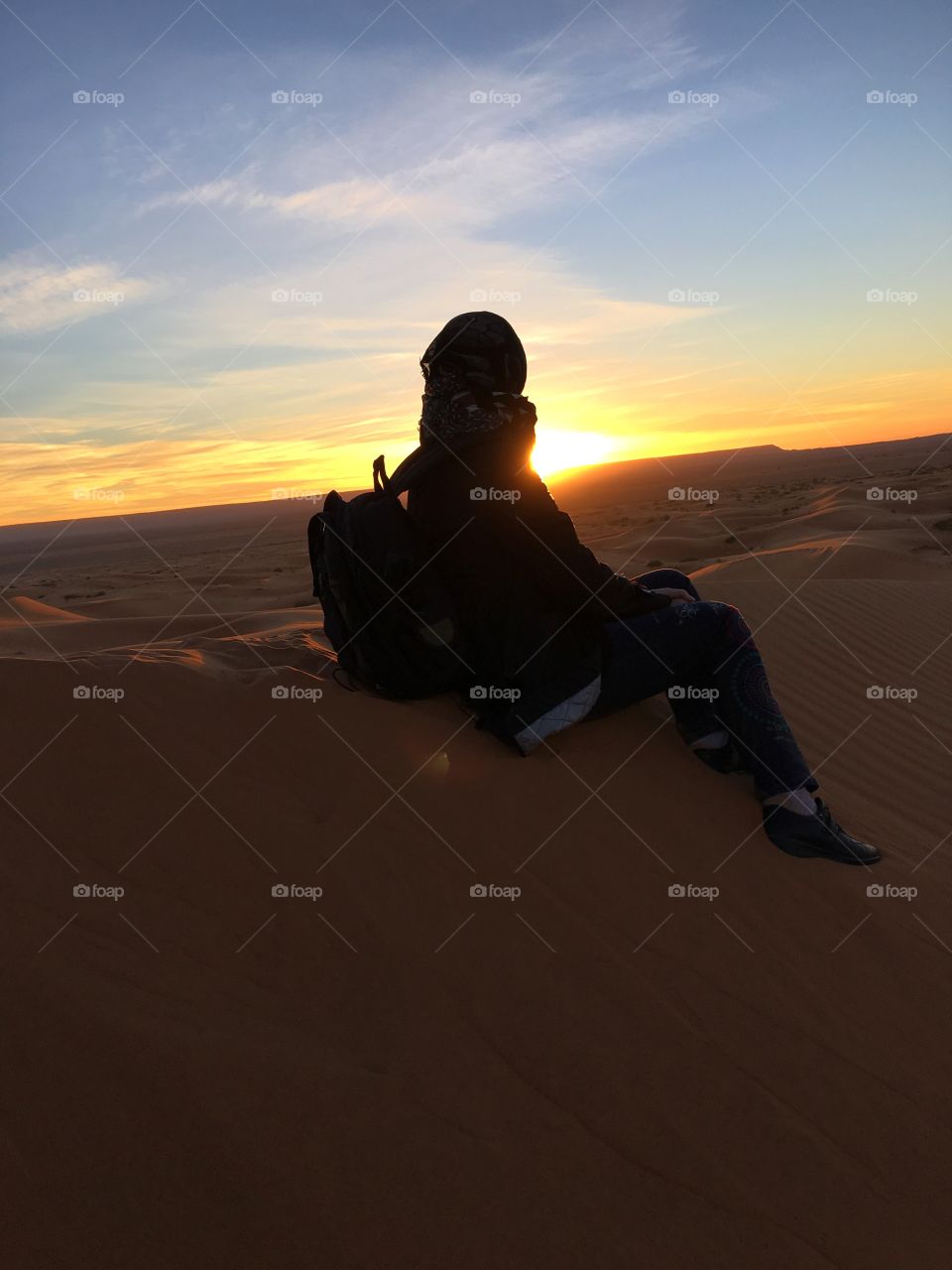 Relaxing in the sand