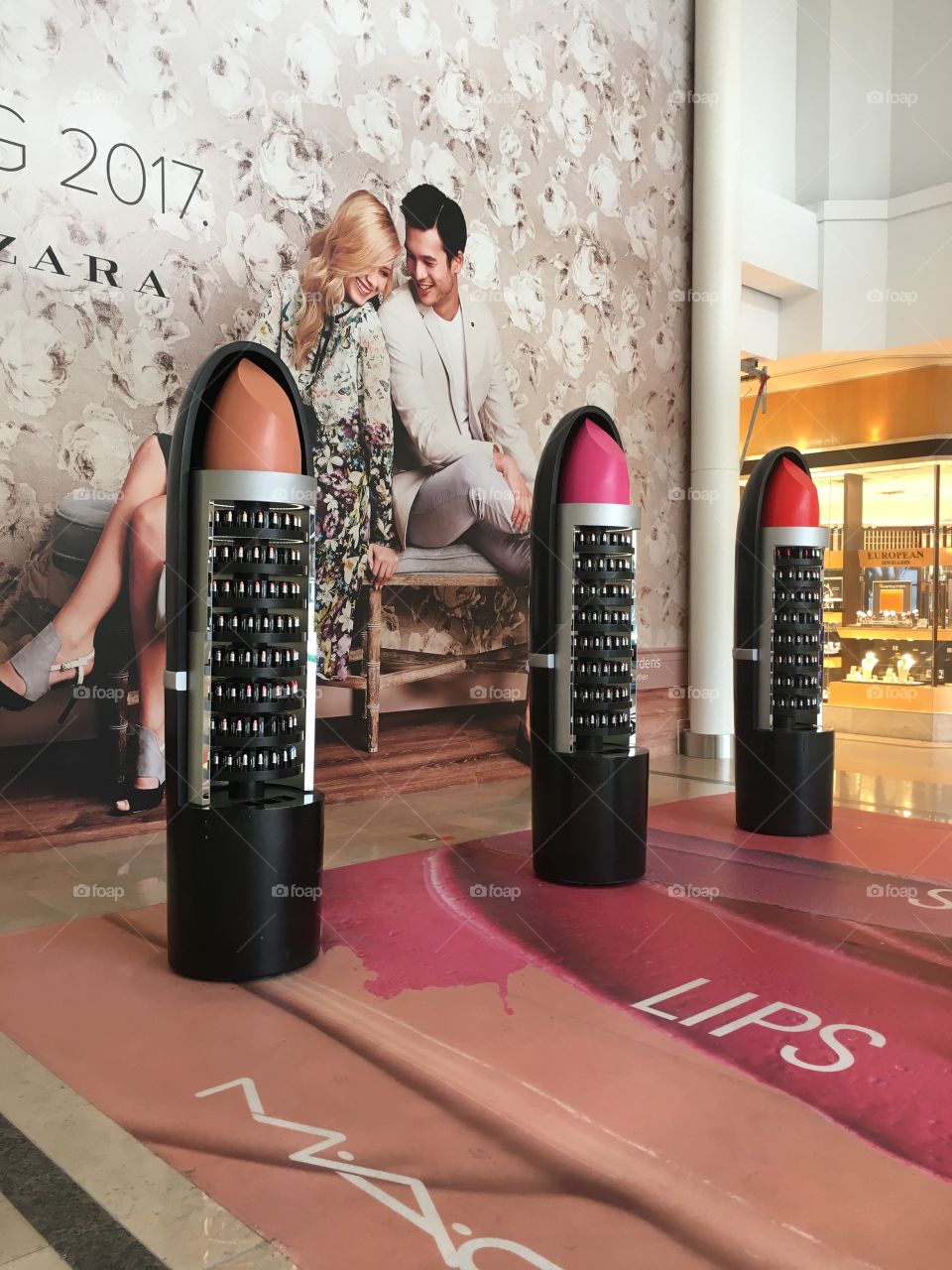 MAC lipstick display
