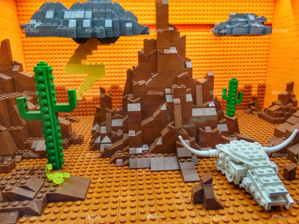 Old West In Lego. Desert Diorama