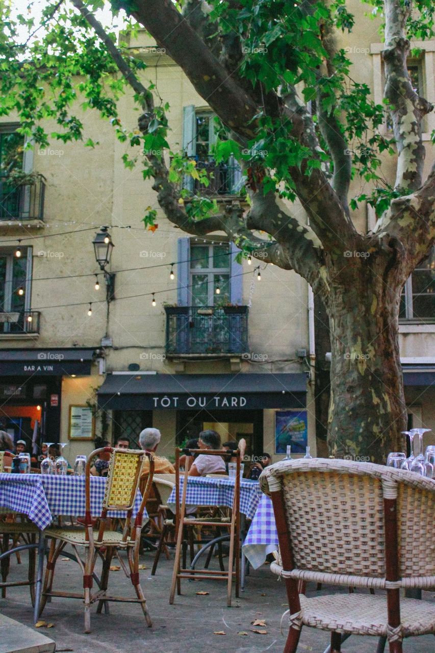 a local restaurant in France