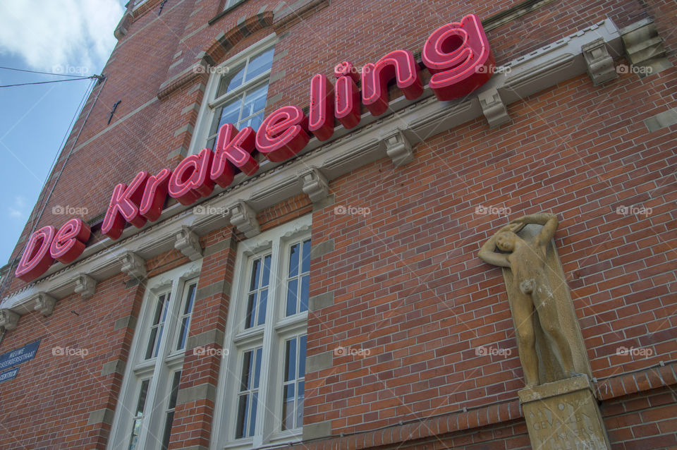 Billboard Of De Krakeling Theater At Amsterdam The Netherlands 2018