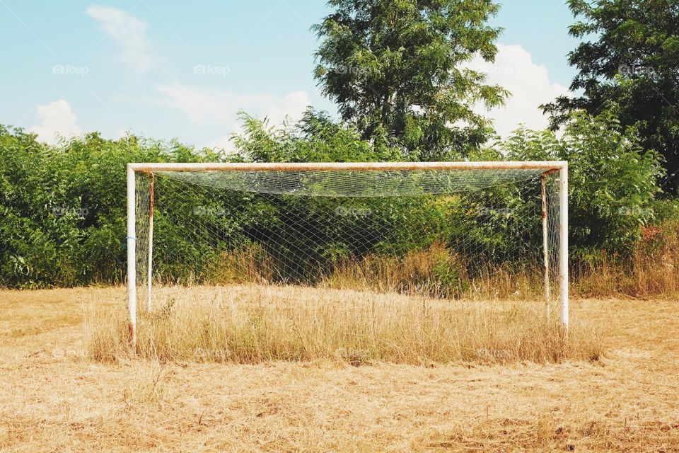 Soccer field in the nature