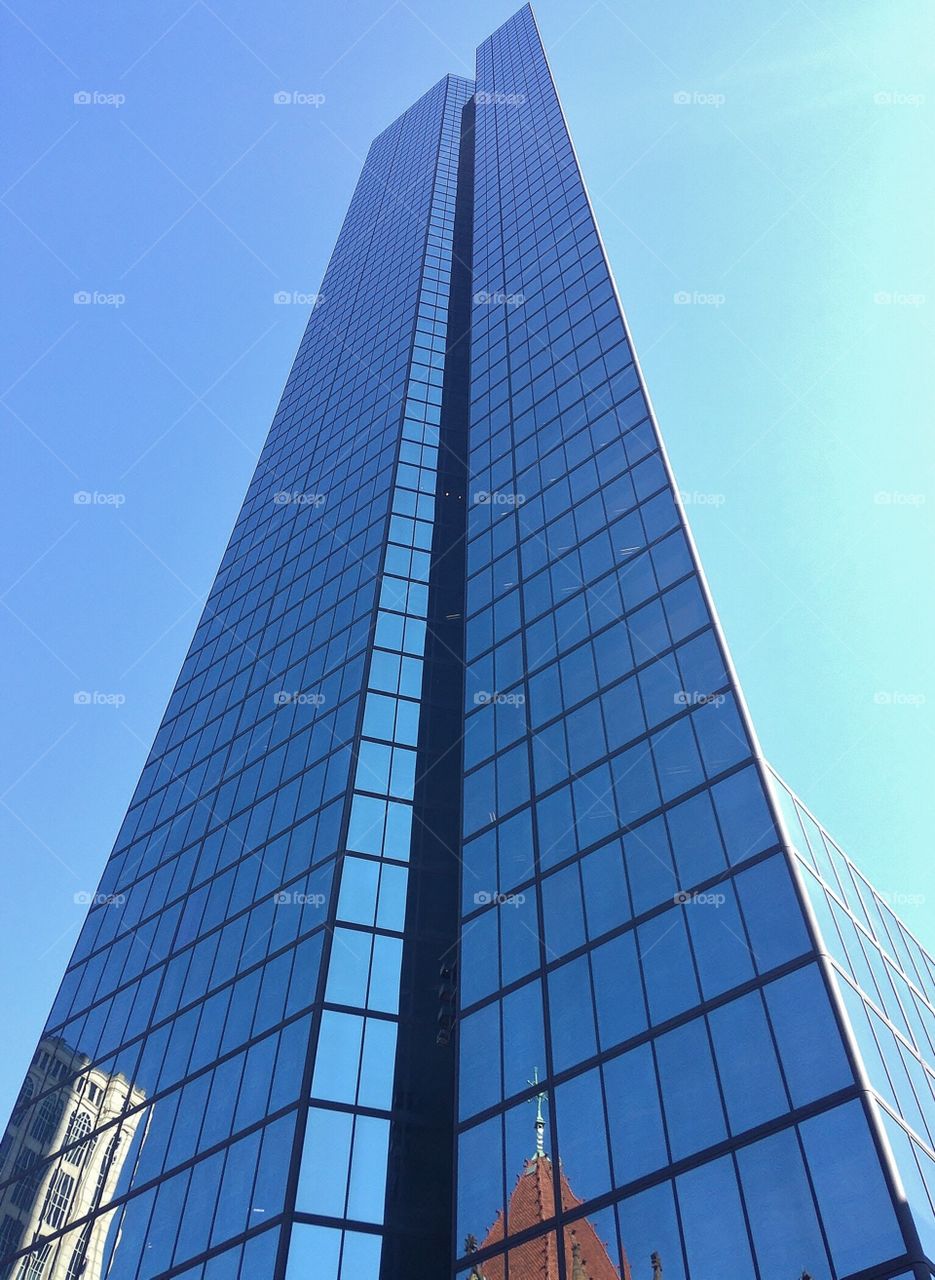 Long way up. John Hancock Building, Boston, Massachusetts - looking up mission 
 