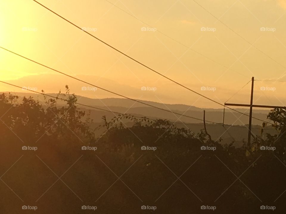 Sunset in October in CT