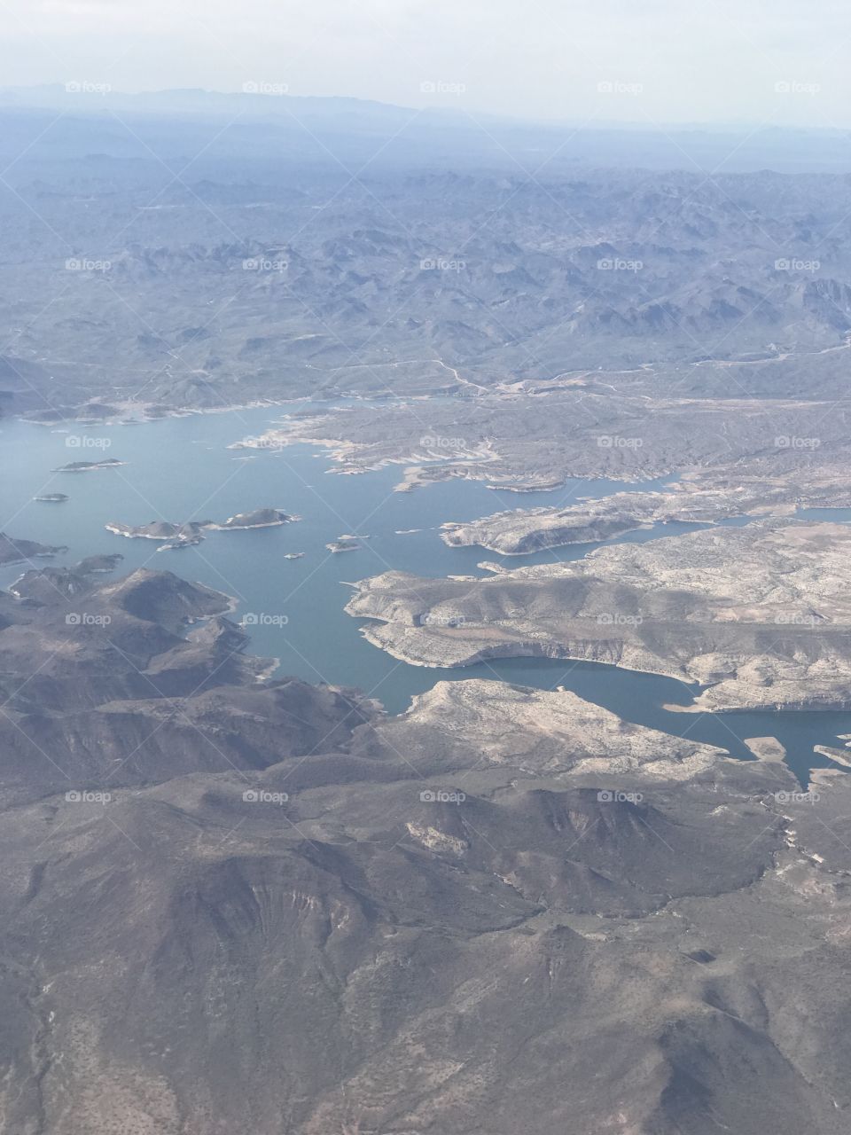 Aerial lake view