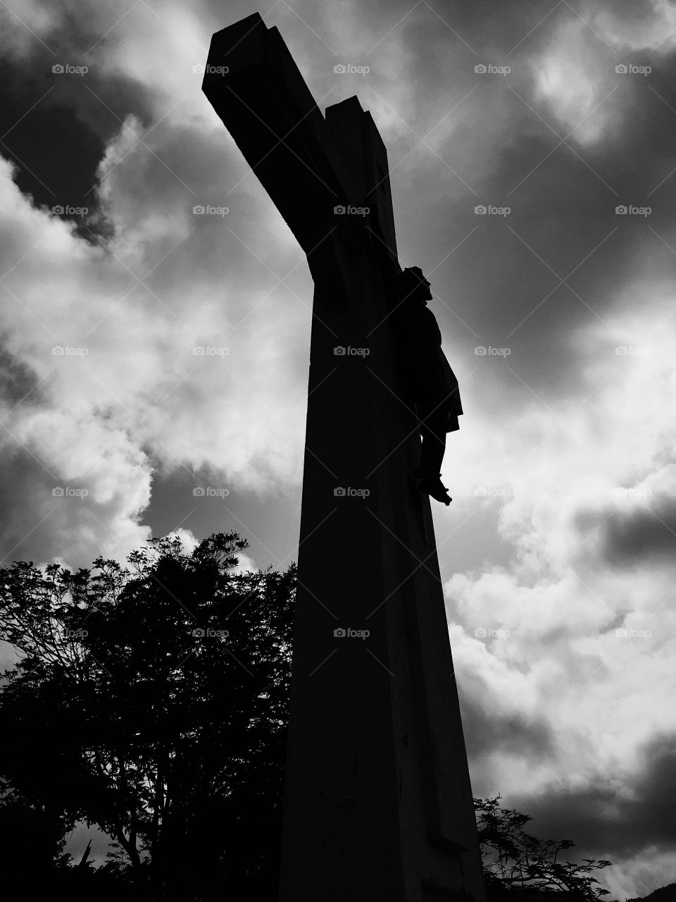 Silhouette Of A Cross In The Sky, Silhouette Of Religious Figure, Shadows Of Religion, Jesus On The Cross, Holy Cross In The Sky, Religious Morning, Outline Of Jesus, Silhouette Of Jesus 