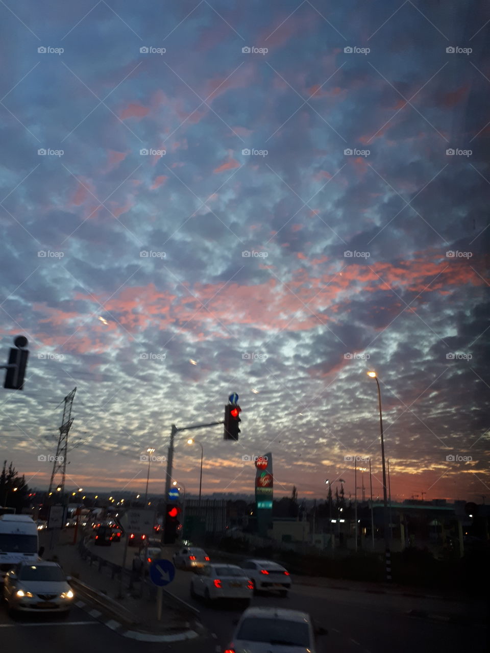 Traffic Sunset Sky