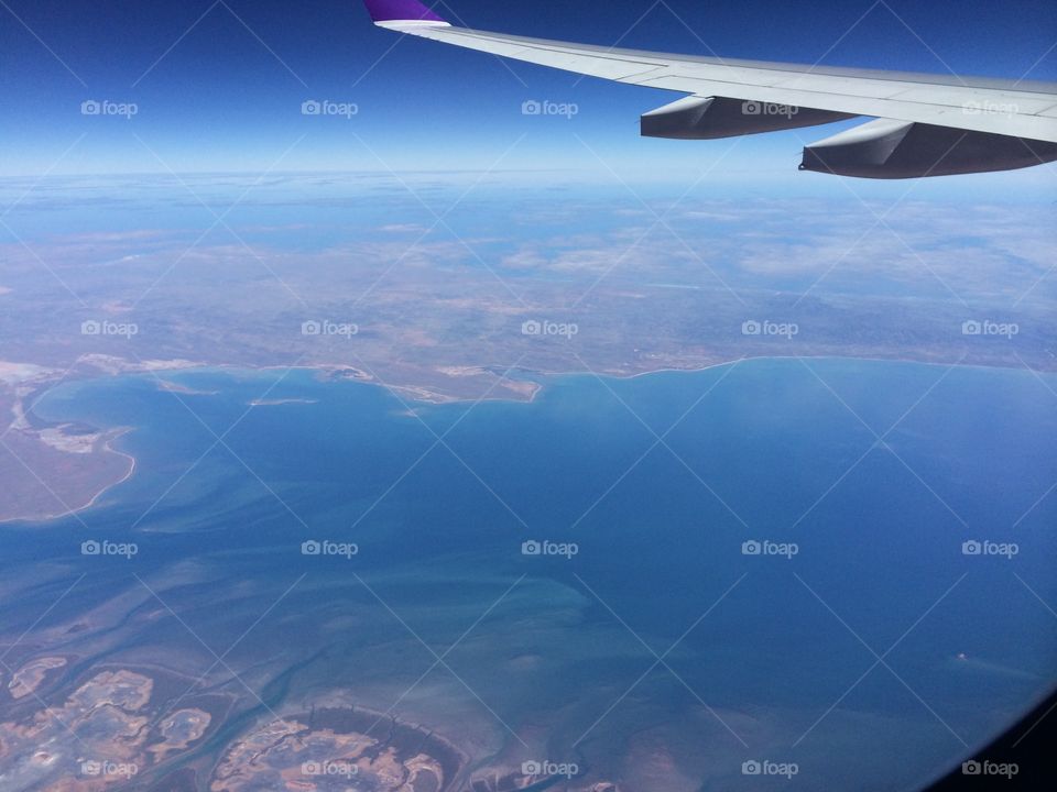 View out of plane window