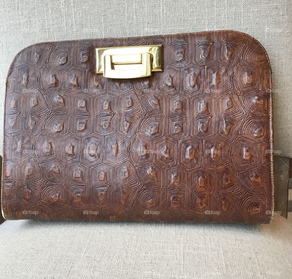 Vintage embossed clutch