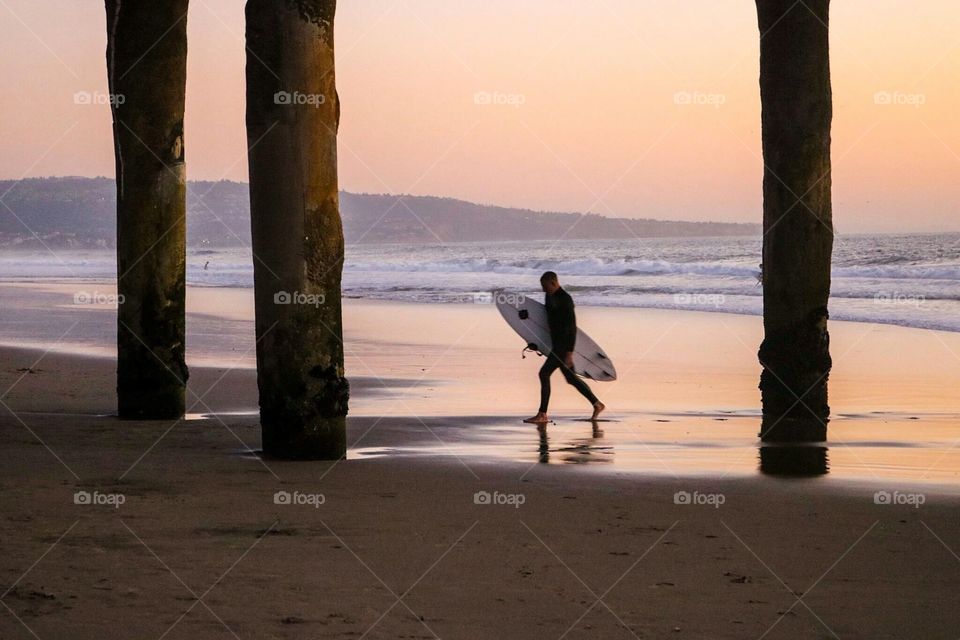 Surfer, Manhattan Beach, CA
