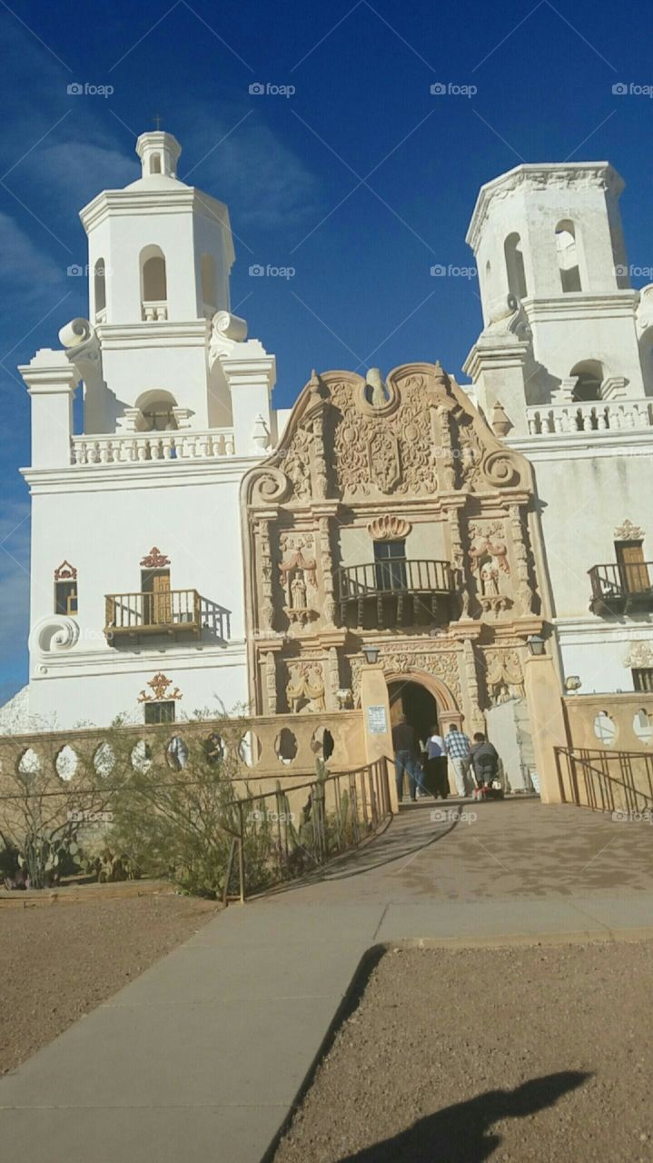 San Xavier Mission just outside of Tucson, Arizona