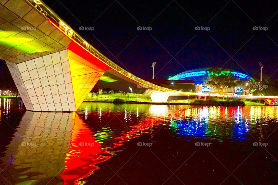 The Riverbank Bridge. Adelaides new Riverbank Bridge footbridge over the River Torrens