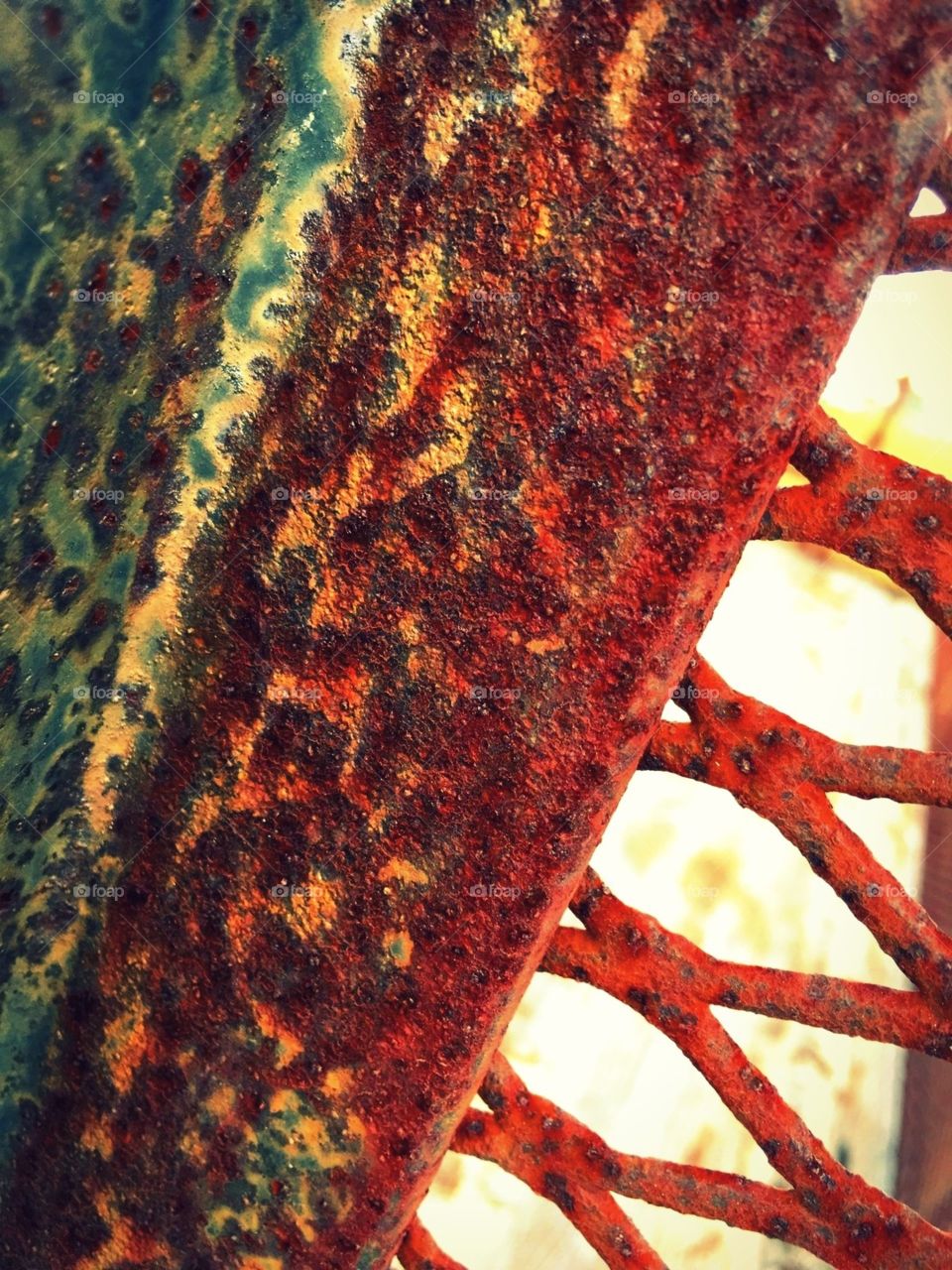 Rusty old trailer perspective 