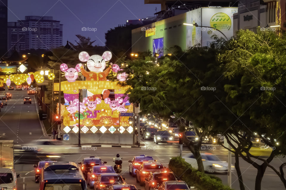 Beautiful decoration at Chinatown Singapore