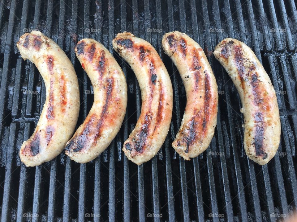 Cooking meat on a barbeque