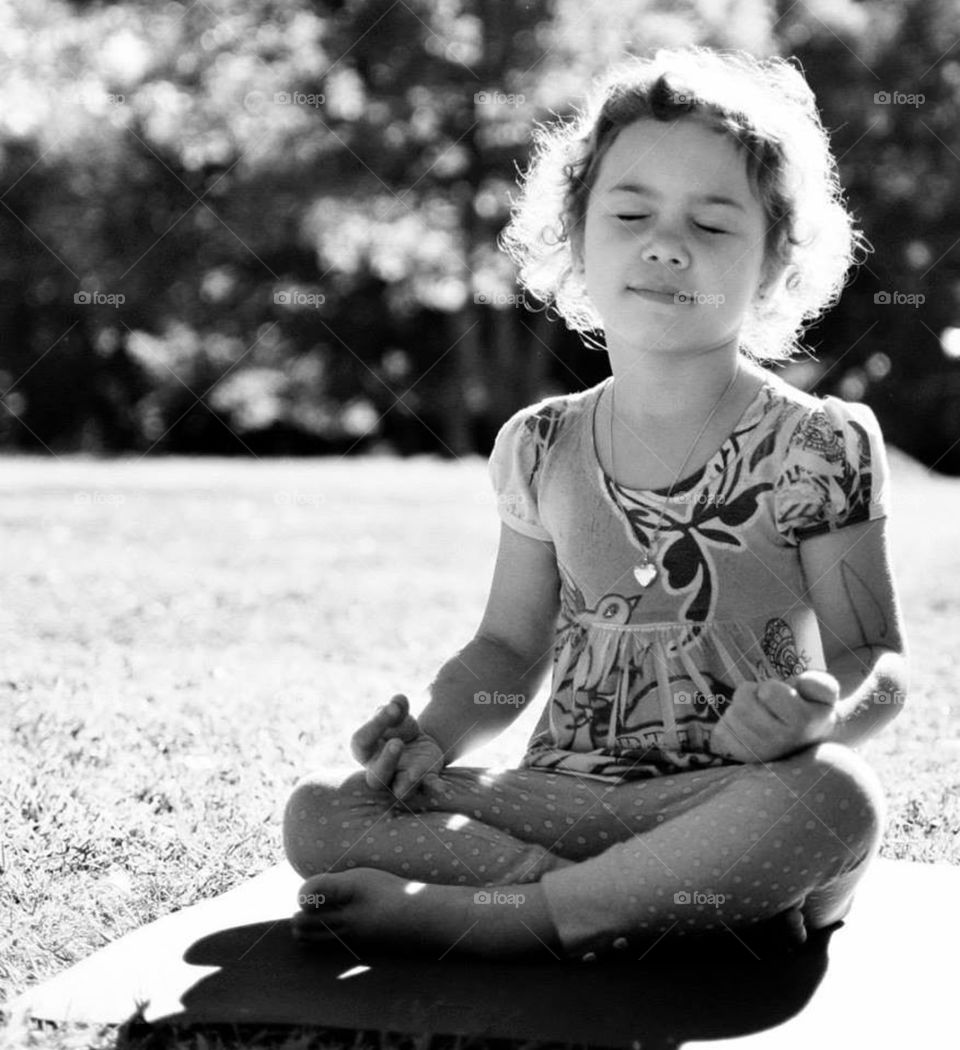 Meditating little lady