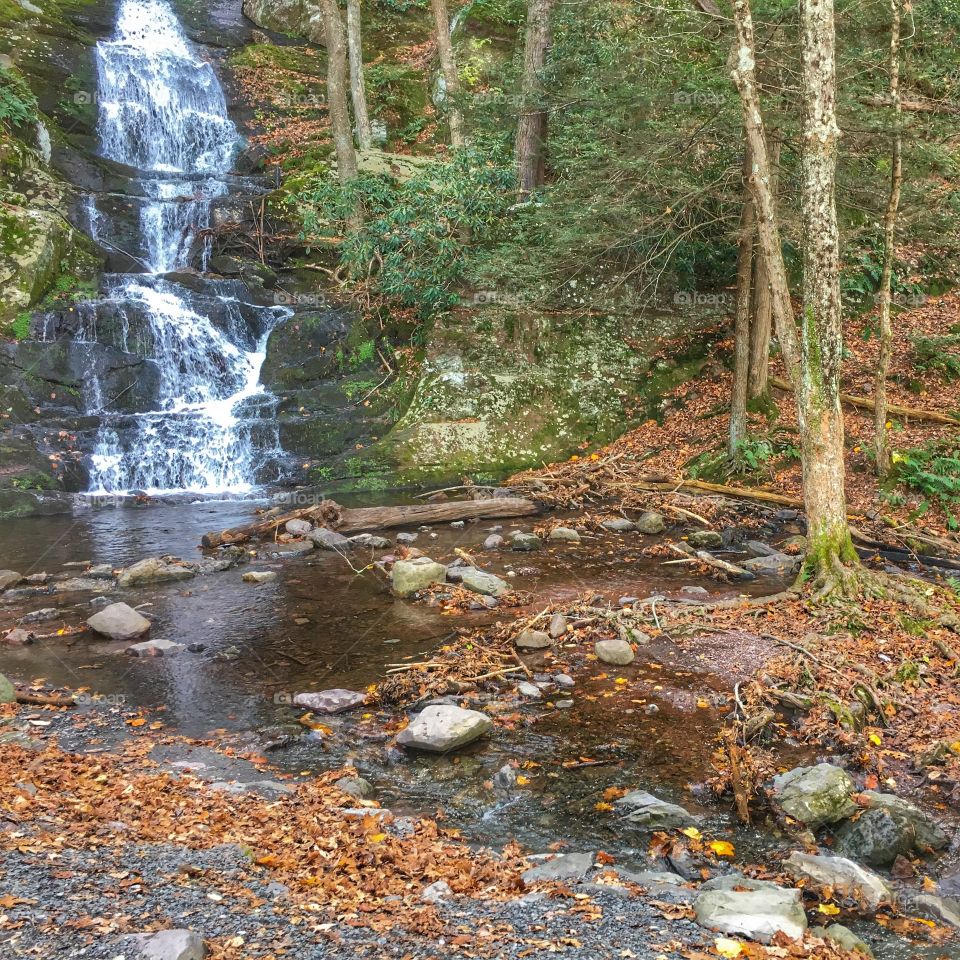 Buttermilk waterfalls in New Jersey