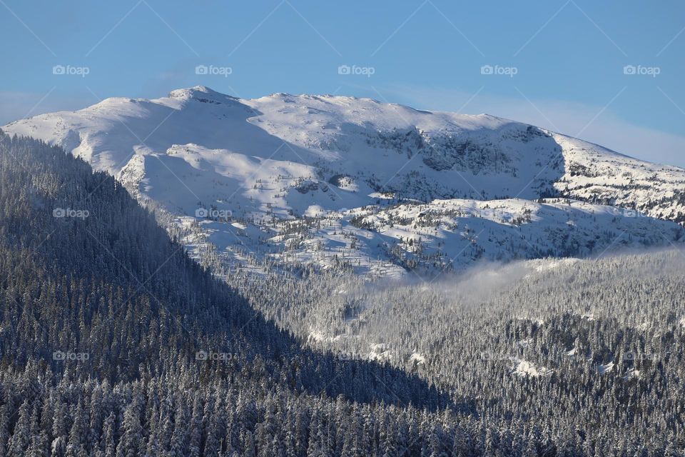 Mountain covered with snow 