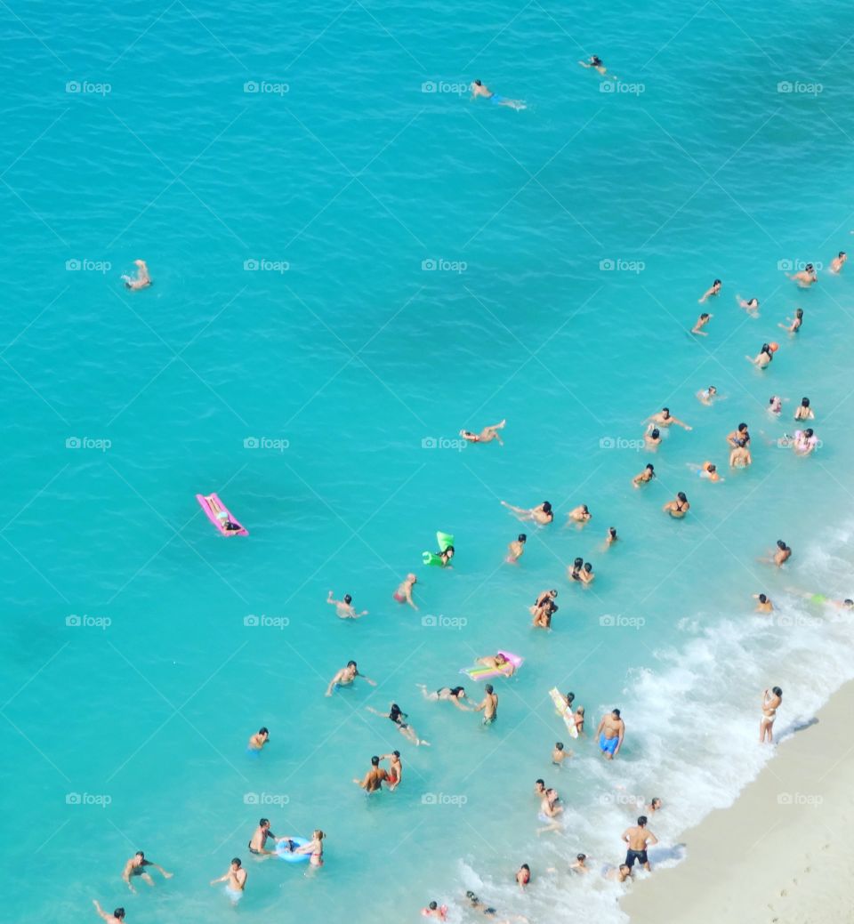 Sea and beach in Tropea in summer