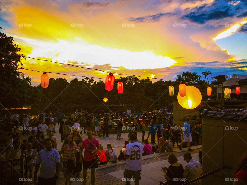 People, Festival, Group, Landscape, Evening