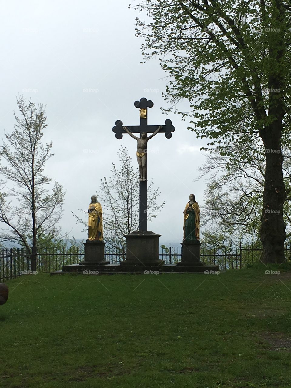 No Person, Cemetery, Tree, Cross, Outdoors