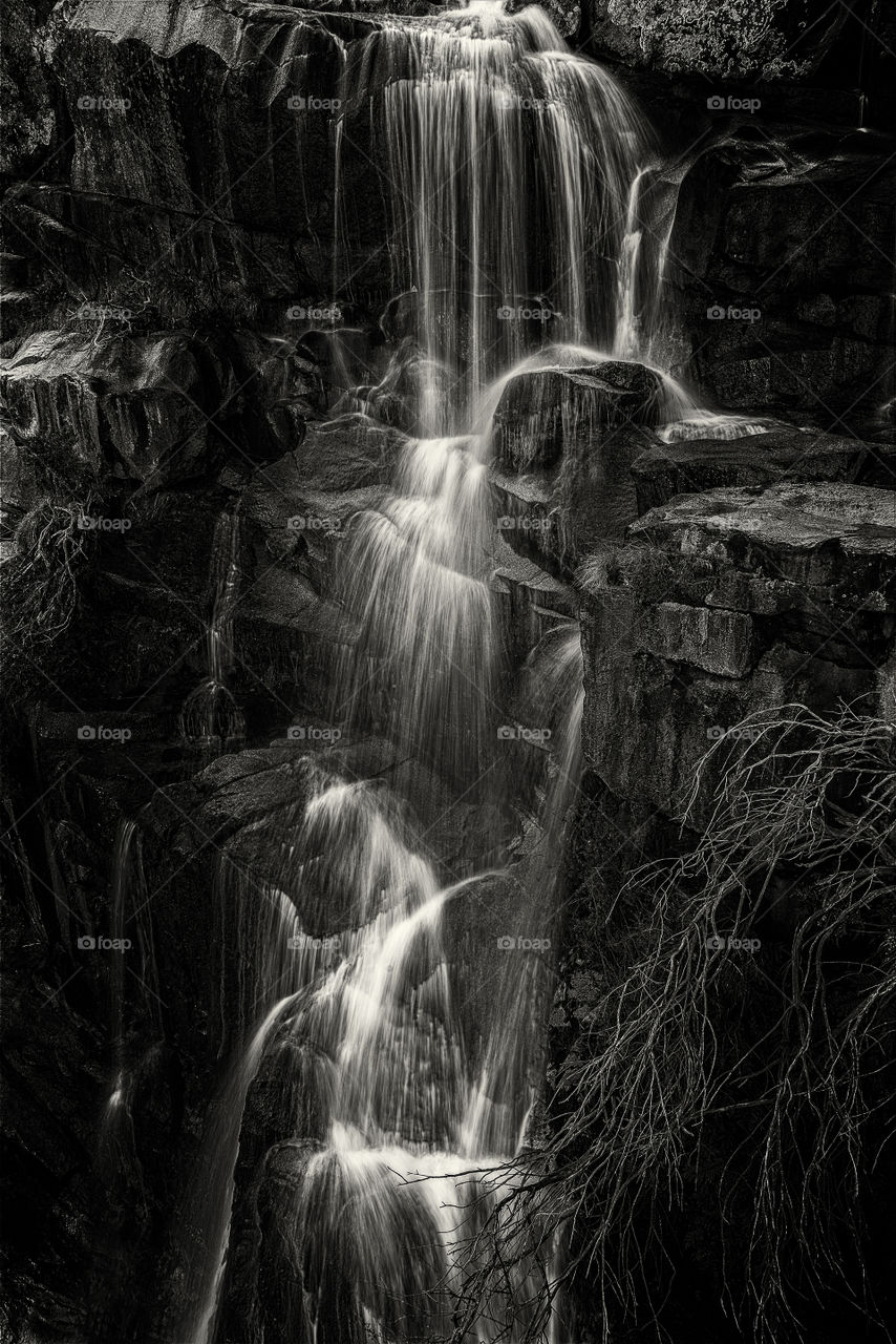 Canberra, Gibraltar Falls, Waterfall, Monochrome 