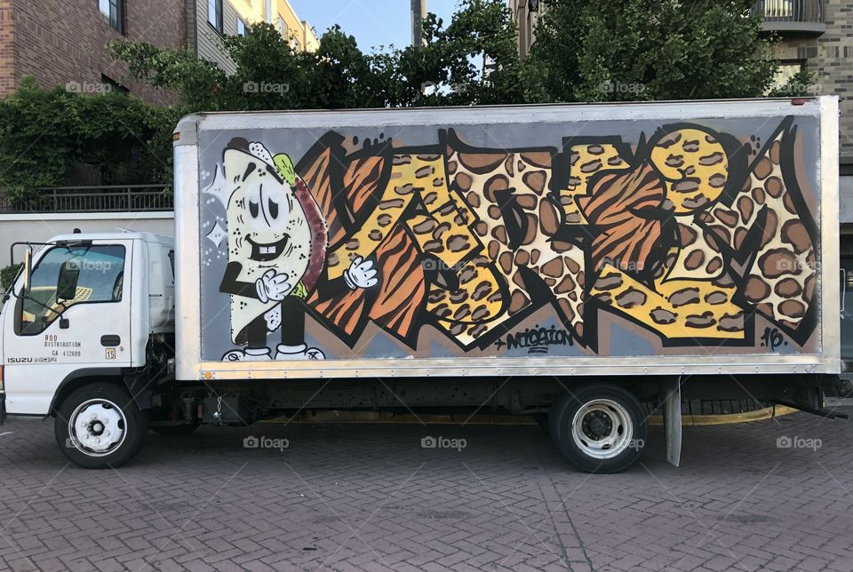 A graffiti truck in Oakland California 