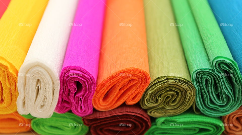 Multicolor crepe paper