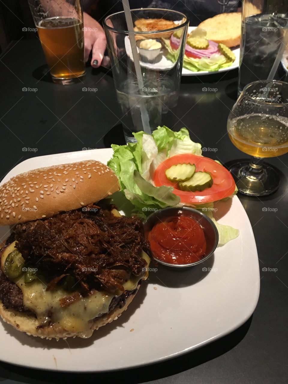 A delicious burger in Breckenridge