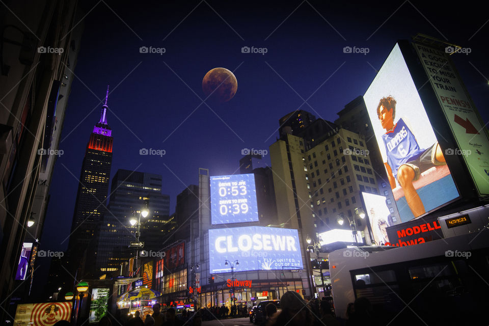 The super moon and I.