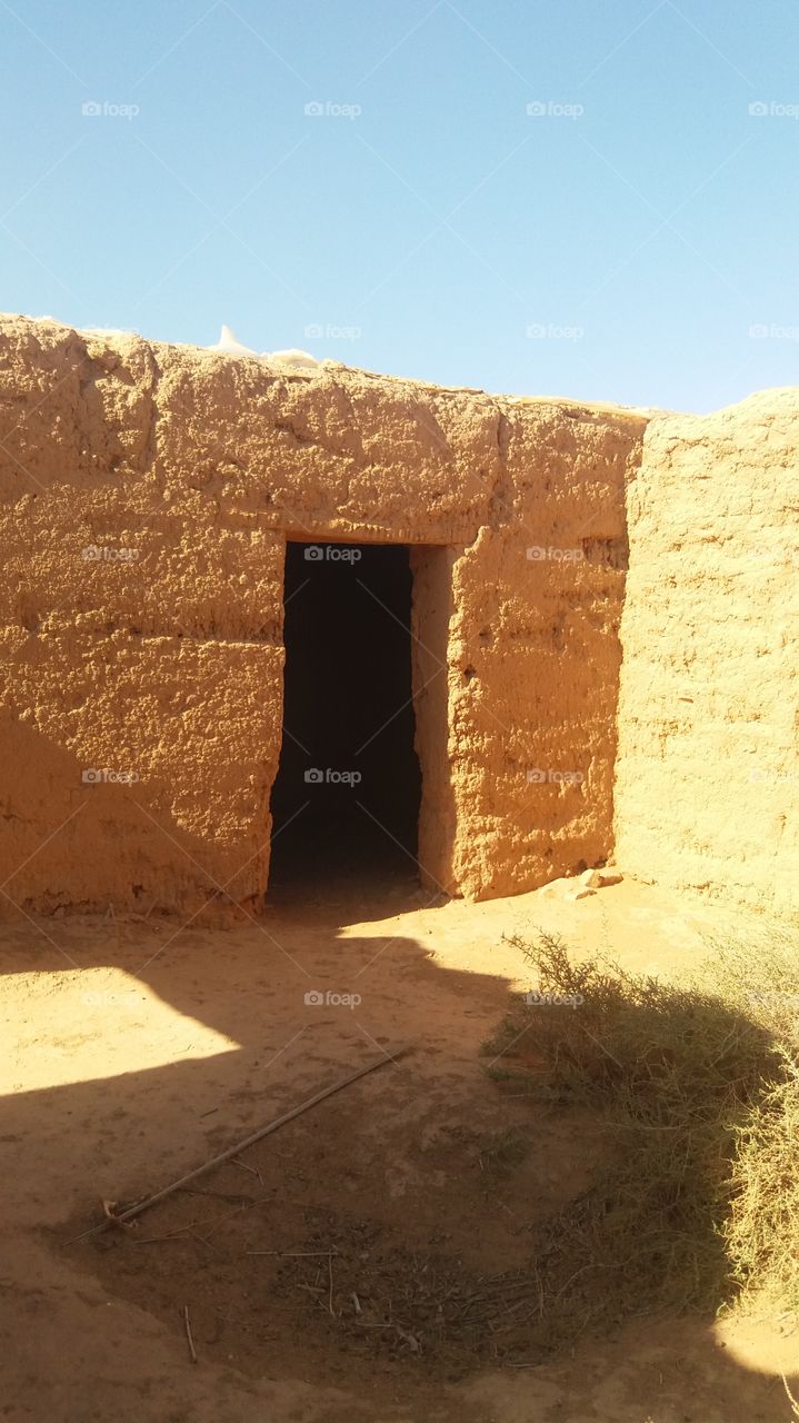 An old house in the desert,Morocco