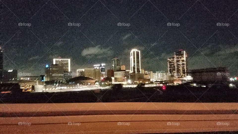 Fort Worth night skyline