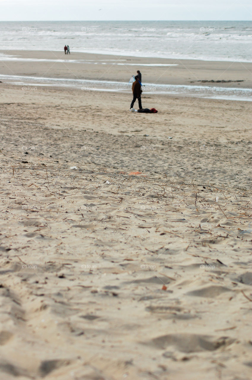 People At The Beach Of Texel The Netherlands