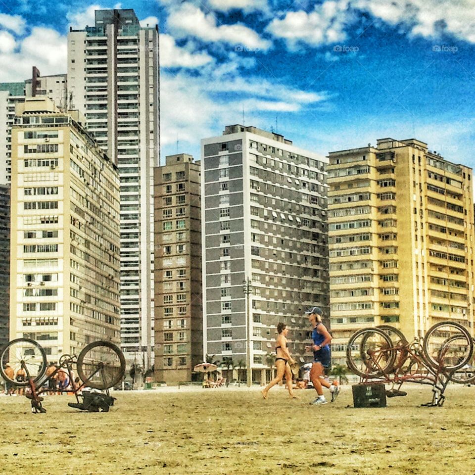 summer morning. Santos/Brazil